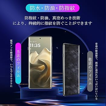 フィルム2枚　専用 Amazon.co.jp: 【2枚セット】 対応 Motorola edge 40 ガラス